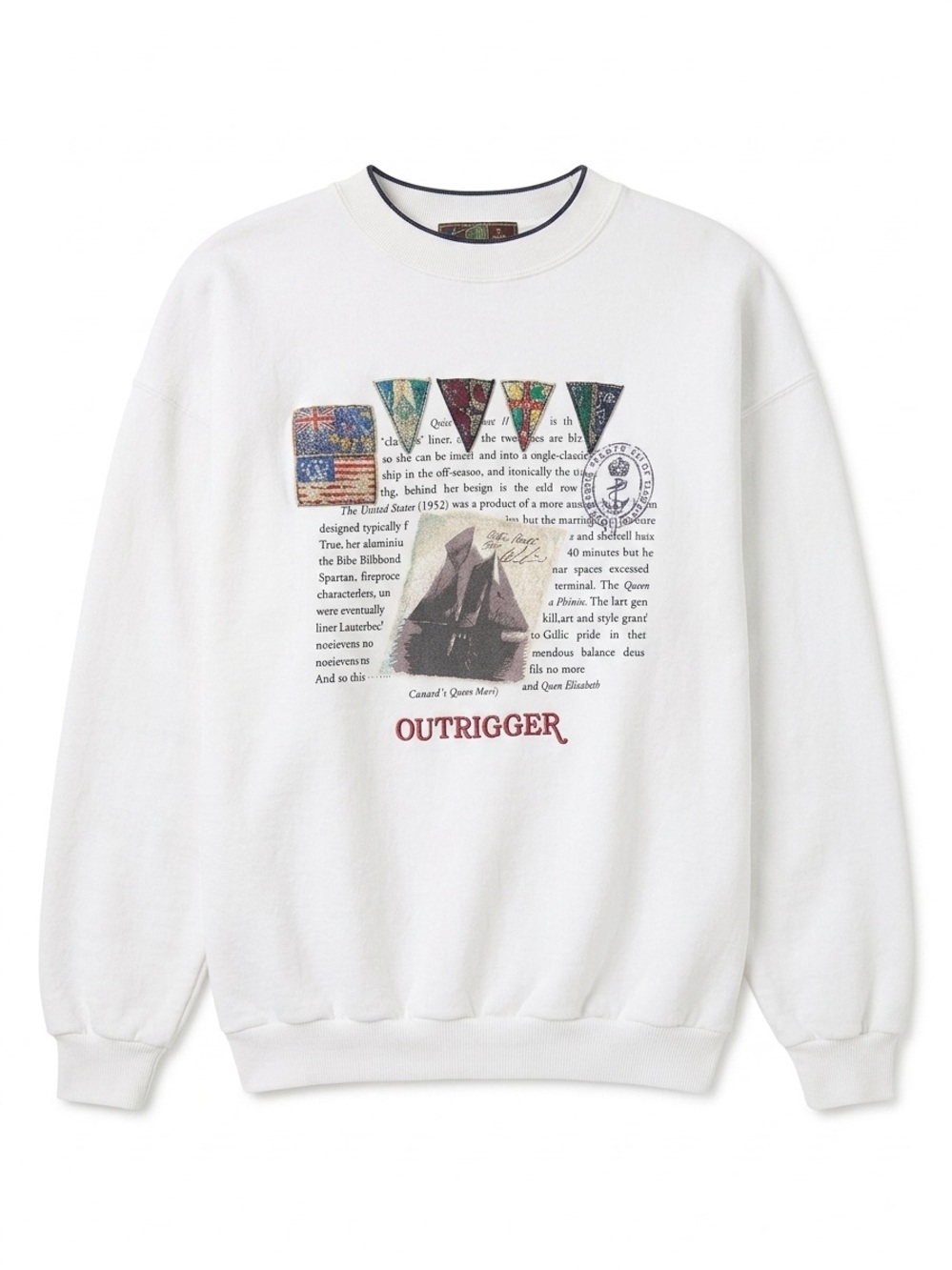 Vintage Outrigger Embroidered Crewneck Sweatshirt Size XL